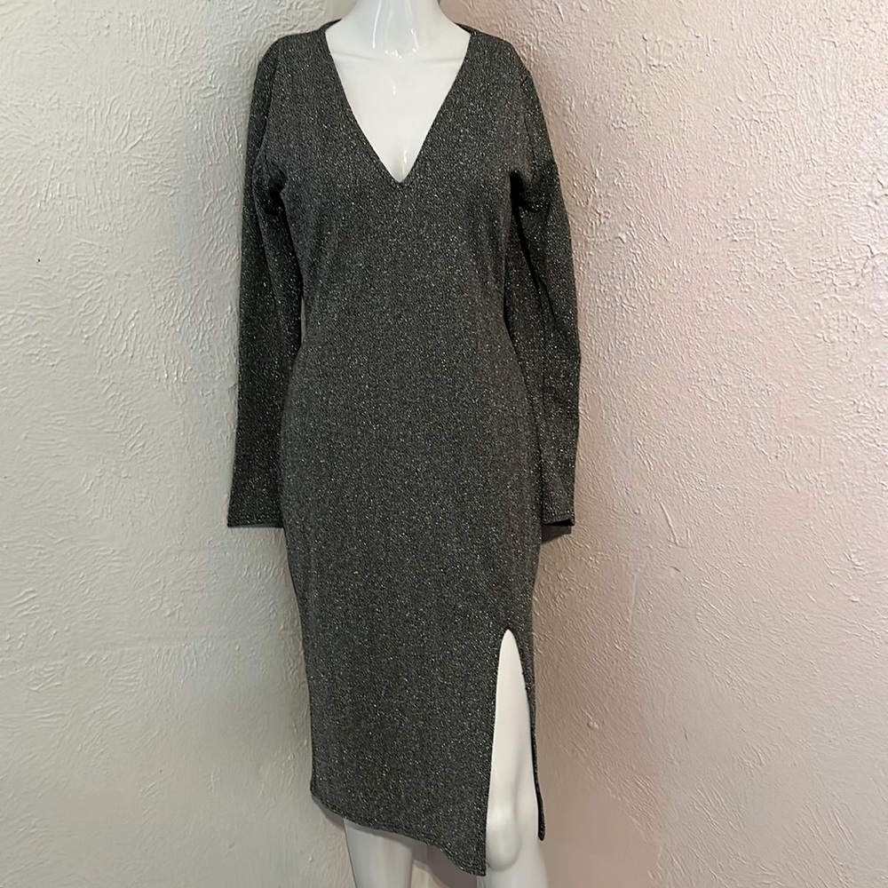 Black and silver evening dress size 14